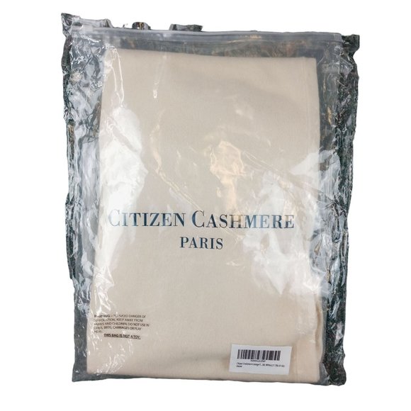 Citizen Cashmere Pants Cream New Women's Medium Lounge Drawstring Waist Paris - Picture 3 of 8